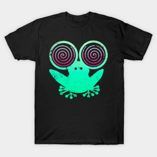 Hypnotic Abstract Frog - Green T-Shirt